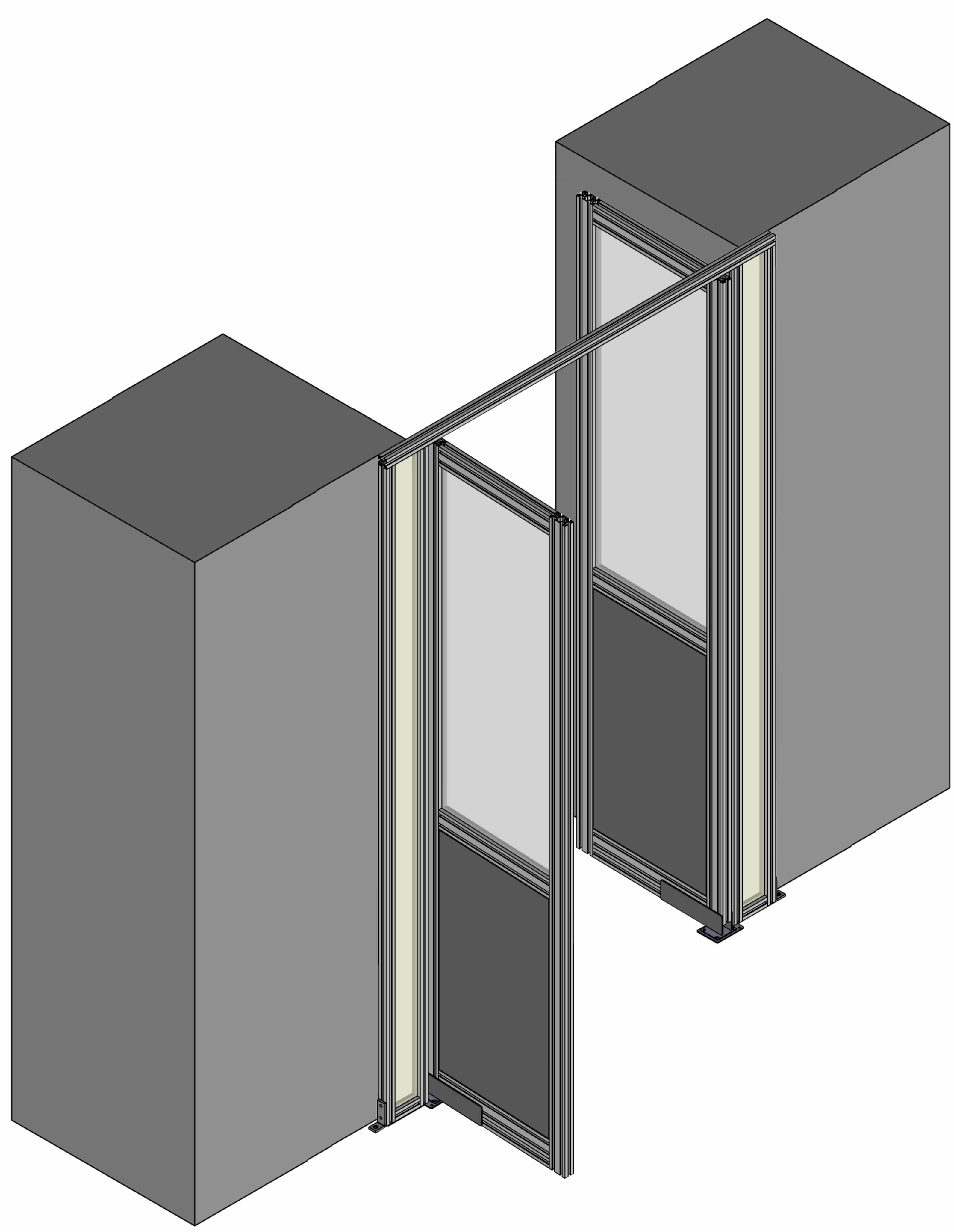 double sliding rigid door